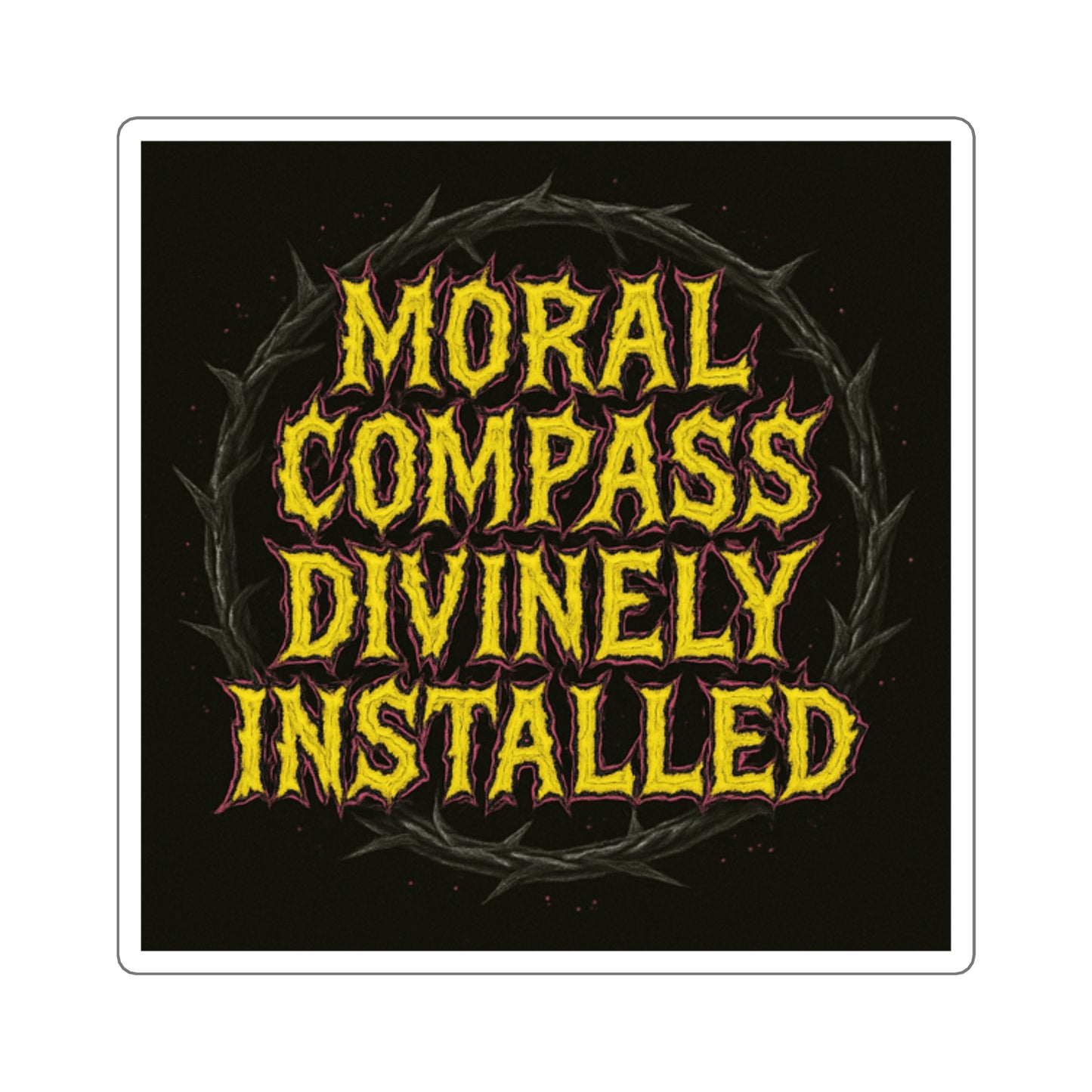 Divinely Installed // 2x2 BLVCK Sticker