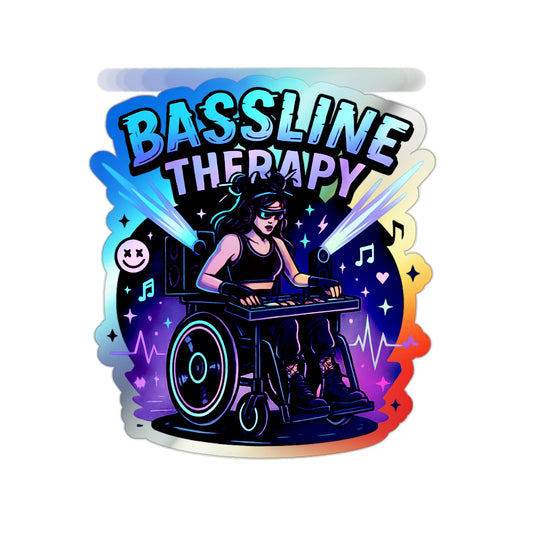 BASSLINE THERAPY // BLVCK Holographic Sticker