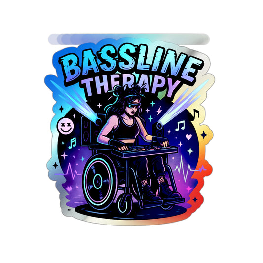 BASSLINE THERAPY // BLVCK Holographic Sticker